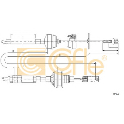 Foto Cable de accionamiento, accionamiento del embrague COFLE 4923