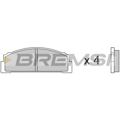 Photo Kit de plaquettes de frein, frein à disque BREMSI BP2001