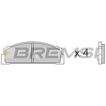 Photo Brake Pad Set, disc brake BREMSI BP2003