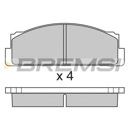 Photo Brake Pad Set, disc brake BREMSI BP2004