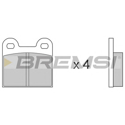 Photo Brake Pad Set, disc brake BREMSI BP2010