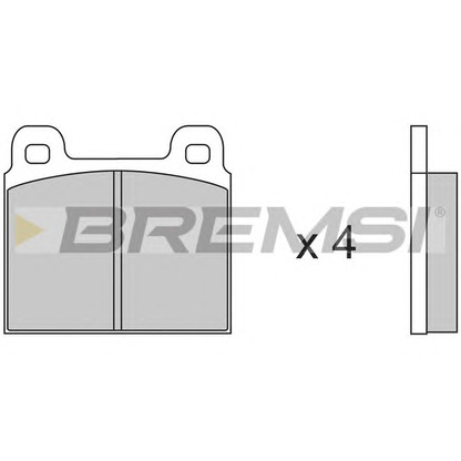 Photo Kit de plaquettes de frein, frein à disque BREMSI BP2011