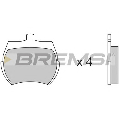 Photo Kit de plaquettes de frein, frein à disque BREMSI BP2012