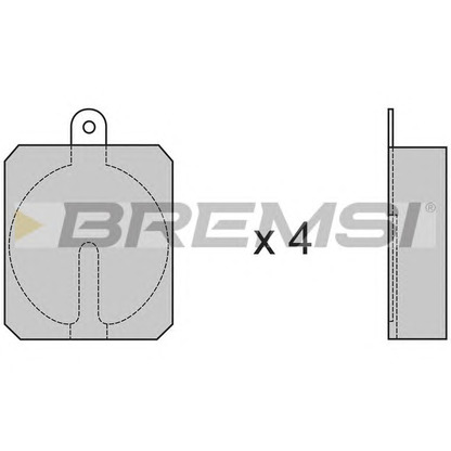 Photo Kit de plaquettes de frein, frein à disque BREMSI BP2013