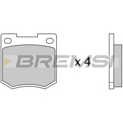 Фото Комплект тормозных колодок, дисковый тормоз BREMSI BP2020