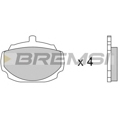 Photo Kit de plaquettes de frein, frein à disque BREMSI BP2033