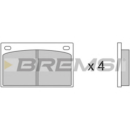 Photo Kit de plaquettes de frein, frein à disque BREMSI BP2035