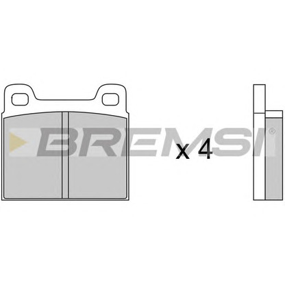 Photo Kit de plaquettes de frein, frein à disque BREMSI BP2036