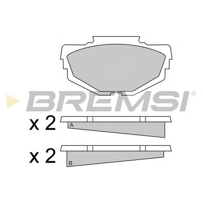 Photo Brake Pad Set, disc brake BREMSI BP2040