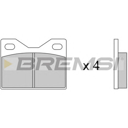 Photo Kit de plaquettes de frein, frein à disque BREMSI BP2041