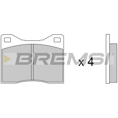 Photo Brake Pad Set, disc brake BREMSI BP2043