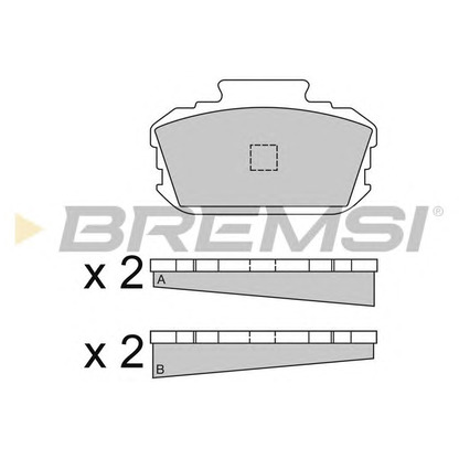 Photo Kit de plaquettes de frein, frein à disque BREMSI BP2048