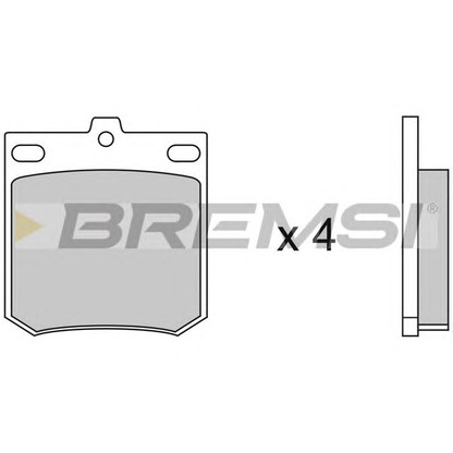 Photo Kit de plaquettes de frein, frein à disque BREMSI BP2049