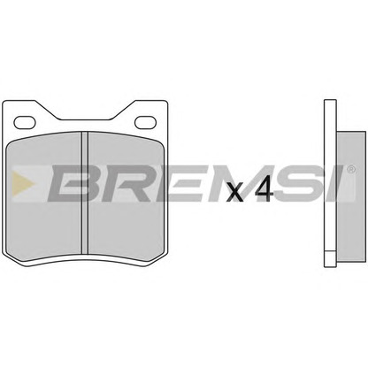 Photo Kit de plaquettes de frein, frein à disque BREMSI BP2050