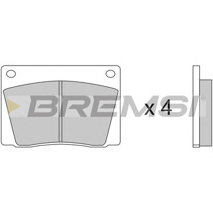 Photo Kit de plaquettes de frein, frein à disque BREMSI BP2052
