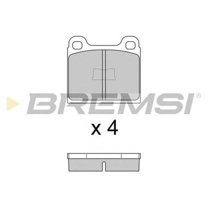 Foto Kit pastiglie freno, Freno a disco BREMSI BP2054