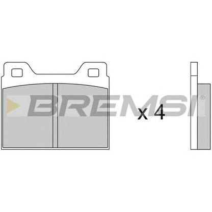 Фото Комплект тормозных колодок, дисковый тормоз BREMSI BP2062
