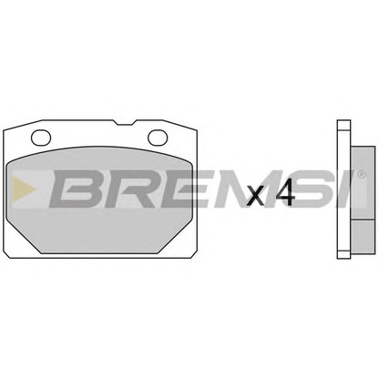 Фото Комплект тормозных колодок, дисковый тормоз BREMSI BP2065