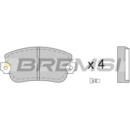 Фото Комплект тормозных колодок, дисковый тормоз BREMSI BP2073
