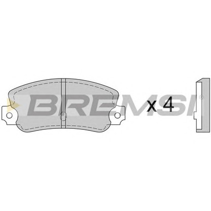 Фото Комплект тормозных колодок, дисковый тормоз BREMSI BP2074