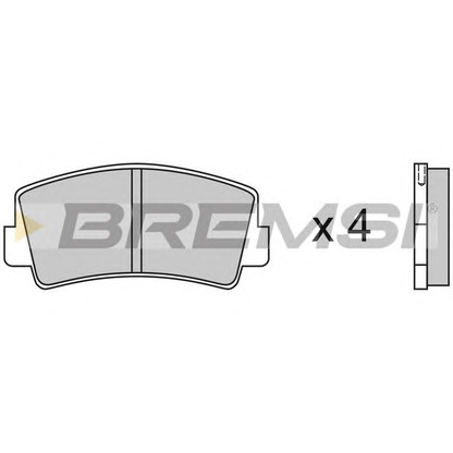 Zdjęcie Zestaw klocków hamulcowych, hamulce tarczowe BREMSI BP2075