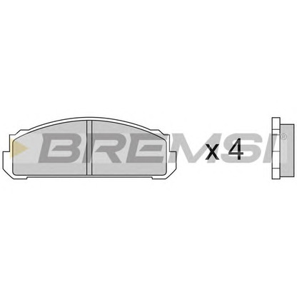 Фото Комплект тормозных колодок, дисковый тормоз BREMSI BP2076