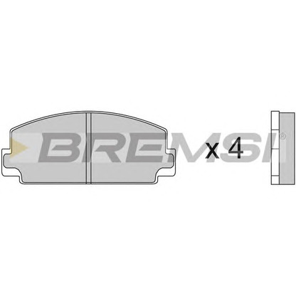 Zdjęcie Zestaw klocków hamulcowych, hamulce tarczowe BREMSI BP2077