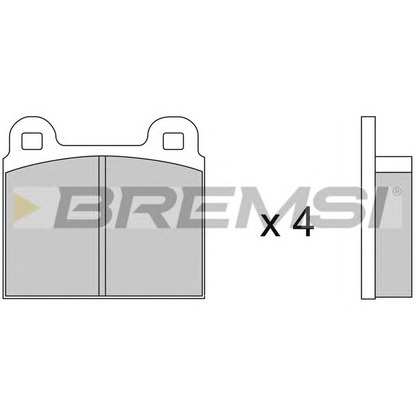 Photo Brake Pad Set, disc brake BREMSI BP2082