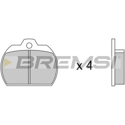 Фото Комплект тормозных колодок, дисковый тормоз BREMSI BP2083