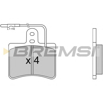 Photo Brake Pad Set, disc brake BREMSI BP2086