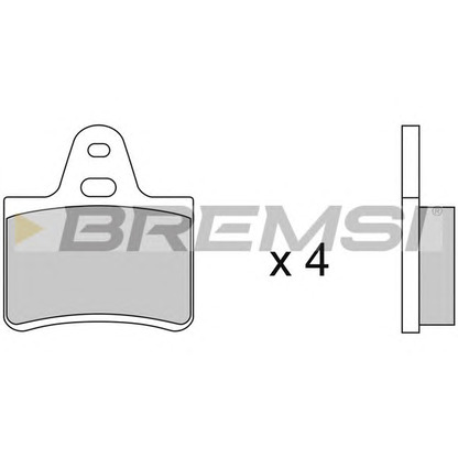 Photo Kit de plaquettes de frein, frein à disque BREMSI BP2087