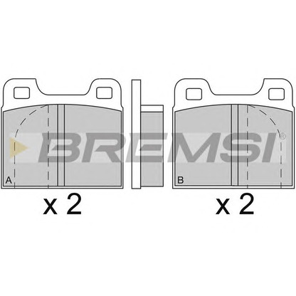 Photo Kit de plaquettes de frein, frein à disque BREMSI BP2088