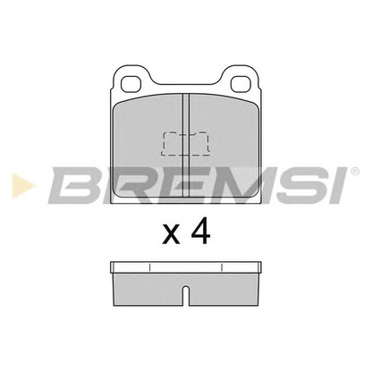 Photo Kit de plaquettes de frein, frein à disque BREMSI BP2091