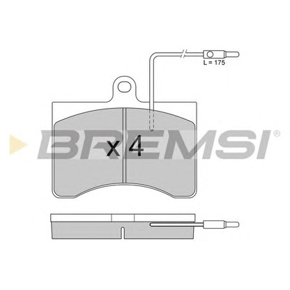 Photo Kit de plaquettes de frein, frein à disque BREMSI BP2094