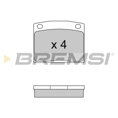 Фото Комплект тормозных колодок, дисковый тормоз BREMSI BP2095