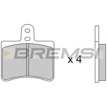 Zdjęcie Zestaw klocków hamulcowych, hamulce tarczowe BREMSI BP2101