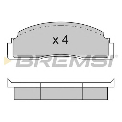 Photo Kit de plaquettes de frein, frein à disque BREMSI BP2104