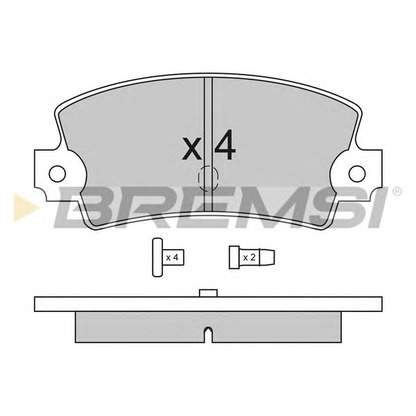 Zdjęcie Zestaw klocków hamulcowych, hamulce tarczowe BREMSI BP2114