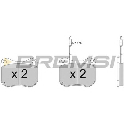 Foto Kit pastiglie freno, Freno a disco BREMSI BP2118