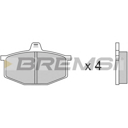 Photo Kit de plaquettes de frein, frein à disque BREMSI BP2124