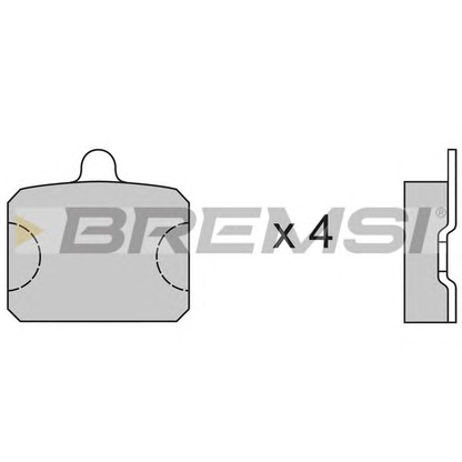 Photo Kit de plaquettes de frein, frein à disque BREMSI BP2126