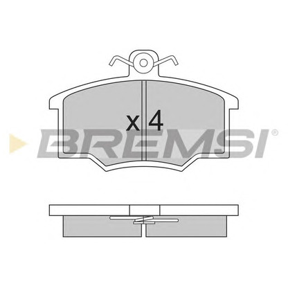 Фото Комплект тормозных колодок, дисковый тормоз BREMSI BP2143