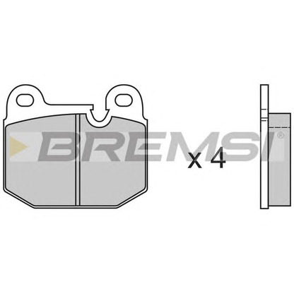 Фото Комплект тормозных колодок, дисковый тормоз BREMSI BP2144