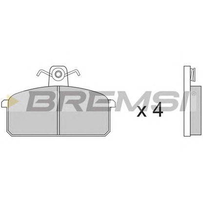Фото Комплект тормозных колодок, дисковый тормоз BREMSI BP2151