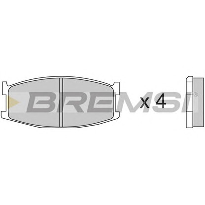 Zdjęcie Zestaw klocków hamulcowych, hamulce tarczowe BREMSI BP21521