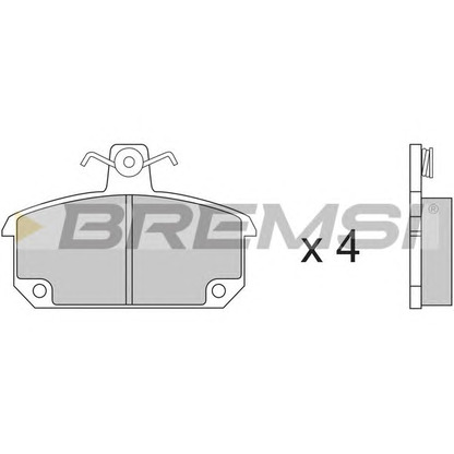 Фото Комплект тормозных колодок, дисковый тормоз BREMSI BP2153