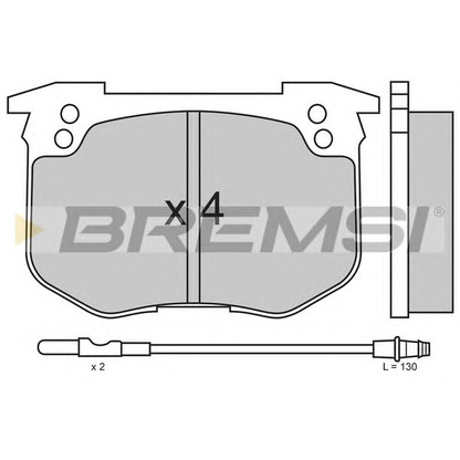 Photo Kit de plaquettes de frein, frein à disque BREMSI BP2159