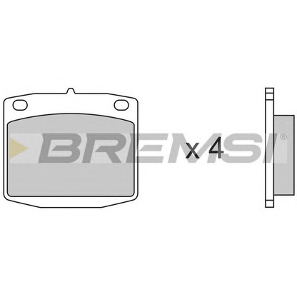 Photo Kit de plaquettes de frein, frein à disque BREMSI BP2173