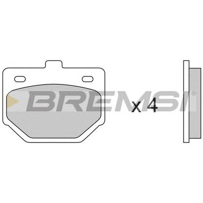 Фото Комплект тормозных колодок, дисковый тормоз BREMSI BP2174