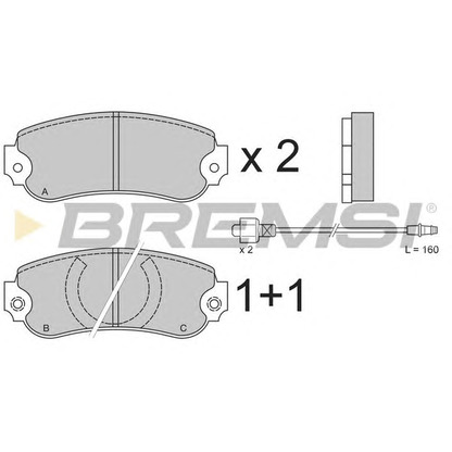 Photo Brake Pad Set, disc brake BREMSI BP2175